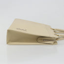 SAINT LAURENT Hand Bag Leather Gold Beige Auth gh097A-5