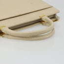 SAINT LAURENT Hand Bag Leather Gold Beige Auth gh097A-8