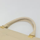 SAINT LAURENT Hand Bag Leather Gold Beige Auth gh097A-9