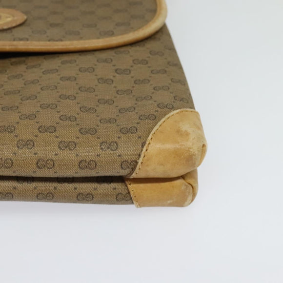 GUCCI Micro GG Supreme Shoulder Bag PVC Beige Gold 007 49 5548 Auth gh098