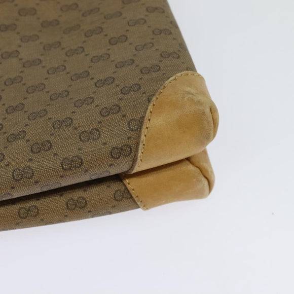 GUCCI Micro GG Supreme Shoulder Bag PVC Beige Gold 007 49 5548 Auth gh098