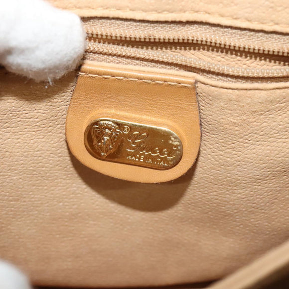 GUCCI Micro GG Supreme Shoulder Bag PVC Beige Gold 007 49 5548 Auth gh098