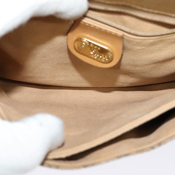 GUCCI Micro GG Supreme Shoulder Bag PVC Beige Gold 007 49 5548 Auth gh098