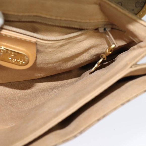 GUCCI Micro GG Supreme Shoulder Bag PVC Beige Gold 007 49 5548 Auth gh098