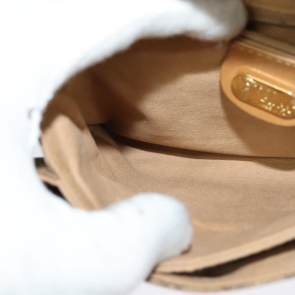 GUCCI Micro GG Supreme Shoulder Bag PVC Beige Gold 007 49 5548 Auth gh098