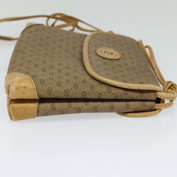 GUCCI Micro GG Supreme Shoulder Bag PVC Beige Gold 007 49 5548 Auth gh098