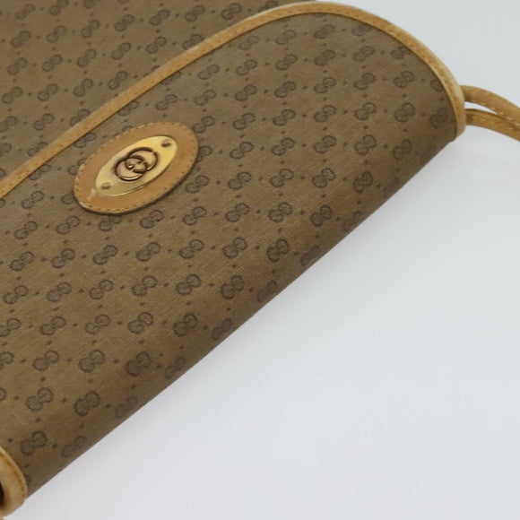 GUCCI Micro GG Supreme Shoulder Bag PVC Beige Gold 007 49 5548 Auth gh098