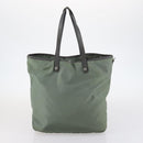 PRADA Shoulder Bag Nylon Leather 2Set Khaki Black Auth gh1001-11