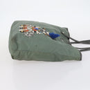 PRADA Shoulder Bag Nylon Leather 2Set Khaki Black Auth gh1001-12