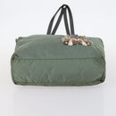 PRADA Shoulder Bag Nylon Leather 2Set Khaki Black Auth gh1001-15