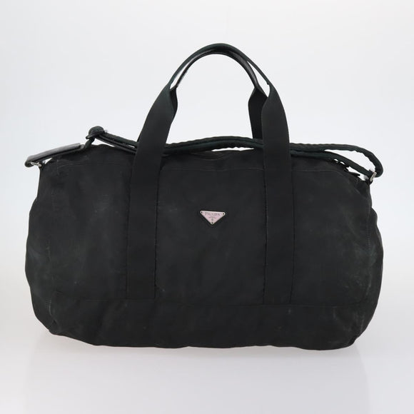 PRADA Shoulder Bag Nylon Leather 2Set Khaki Black Auth gh1001