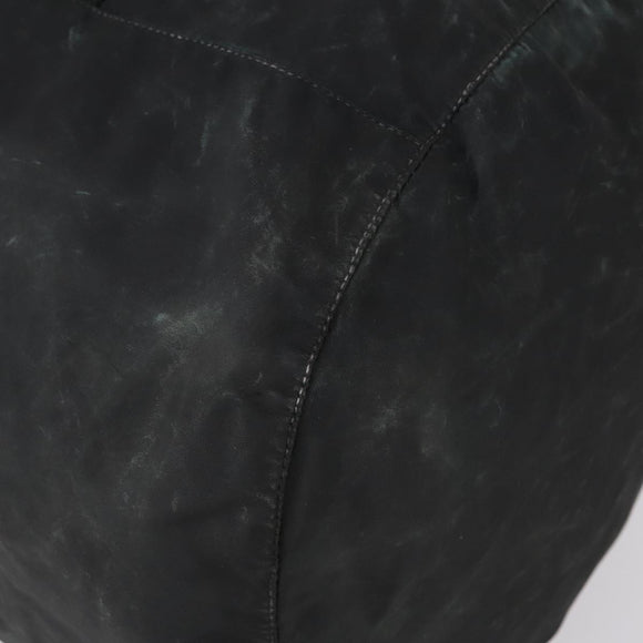 PRADA Shoulder Bag Nylon Leather 2Set Khaki Black Auth gh1001