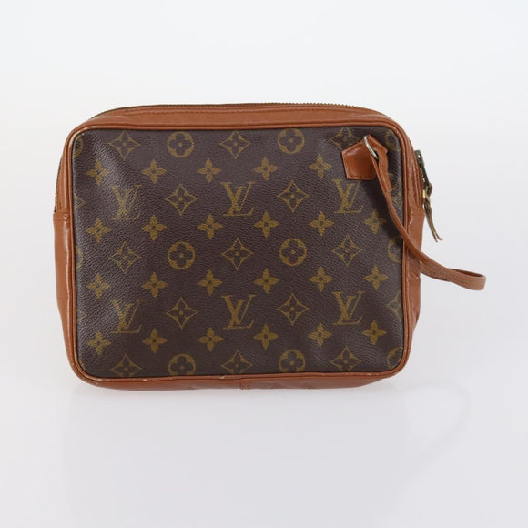 LOUIS VUITTON Monogram Clutch Bag 2 Set LV Auth gh1003