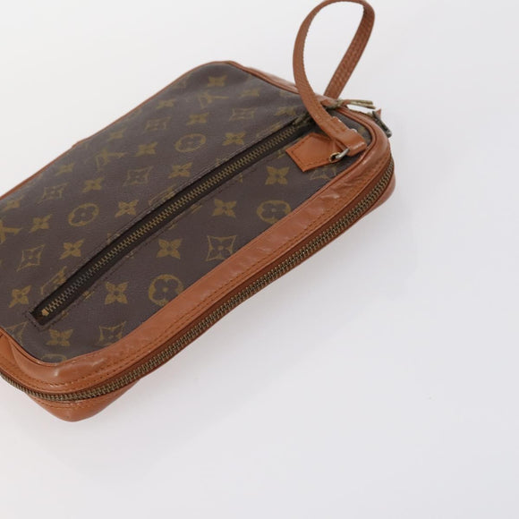 LOUIS VUITTON Monogram Clutch Bag 2 Set LV Auth gh1003