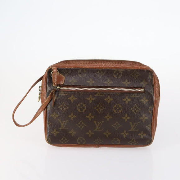 LOUIS VUITTON Monogram Clutch Bag 2 Set LV Auth gh1003