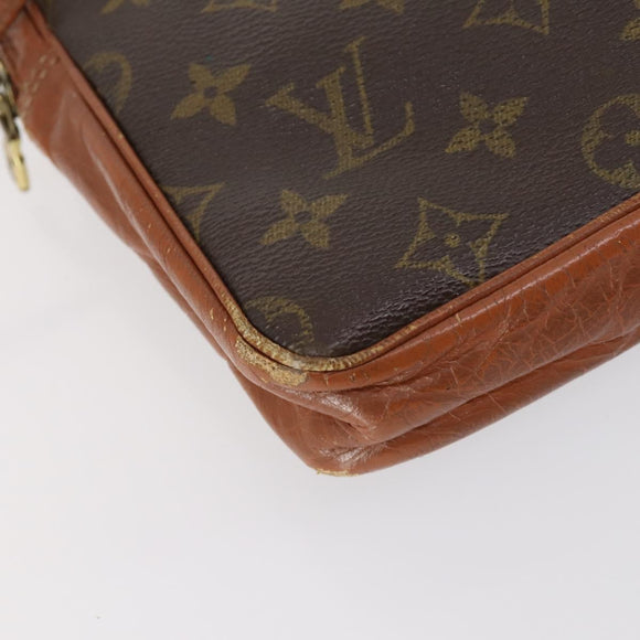 LOUIS VUITTON Monogram Clutch Bag 2 Set LV Auth gh1003