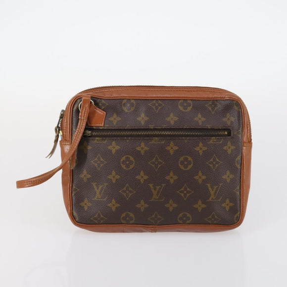 LOUIS VUITTON Monogram Clutch Bag 2 Set LV Auth gh1003