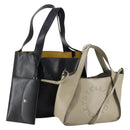 Stella MacCartney Tote Bag Leather 2Set Black Beige Auth gh1004-1