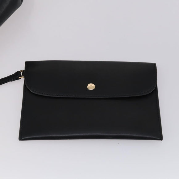 Stella MacCartney Tote Bag Leather 2Set Black Beige Auth gh1004