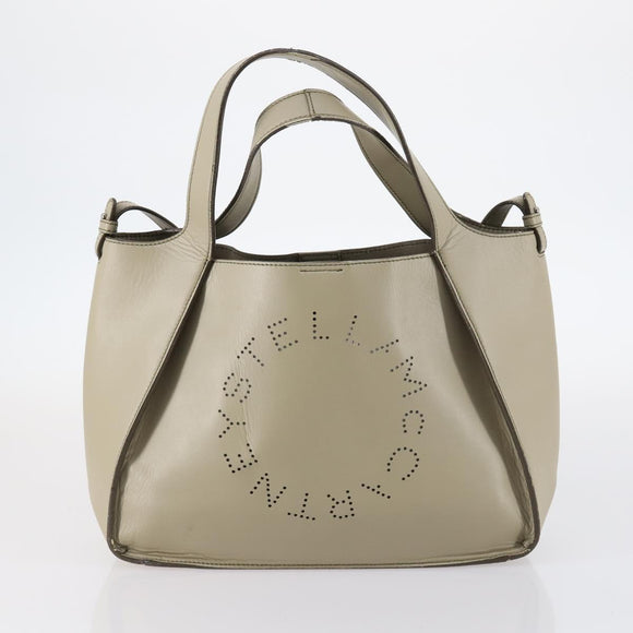 Stella MacCartney Tote Bag Leer 2Set Zwart Beige Auth gh1004