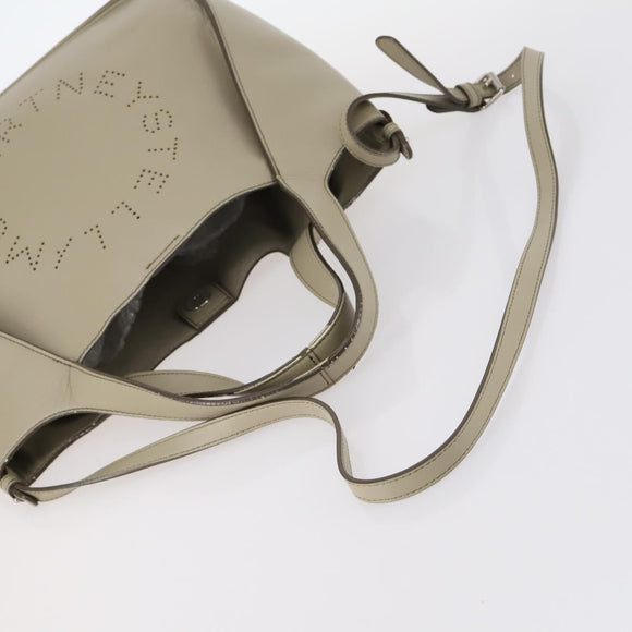 Stella MacCartney Tote Bag Leather 2Set Black Beige Auth gh1004