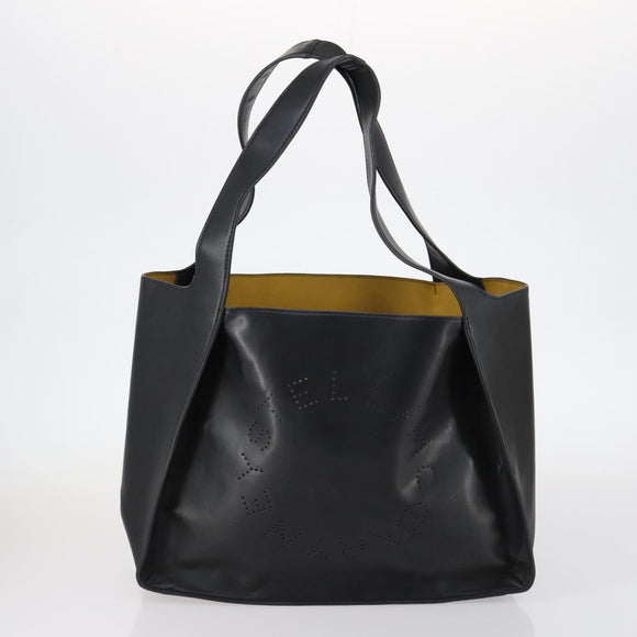 Stella MacCartney Tote Bag Leer 2Set Zwart Beige Auth gh1004