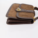 GUCCI Bamboo Shoulder Bag Suede nylon 3Set Black Brown Auth gh1005-11
