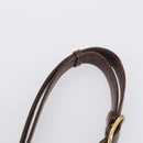 GUCCI Bamboo Shoulder Bag Suede nylon 3Set Black Brown Auth gh1005-13