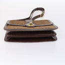 GUCCI Bamboo Shoulder Bag Suede nylon 3Set Black Brown Auth gh1005-14