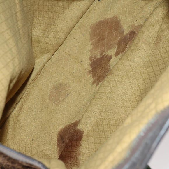 GUCCI Bamboo Shoulder Bag Suede nylon 3Set Black Brown Auth gh1005