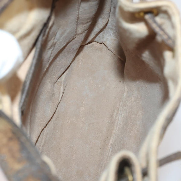 GUCCI GG Supreme Web Sherry Line Shoulder Bag PVC 2Set Beige Auth gh1006