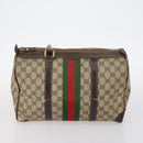 GUCCI GG Supreme Web Sherry Line Shoulder Bag PVC 2Set Beige Auth gh1006-2