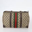 GUCCI GG Supreme Web Sherry Line Shoulder Bag PVC 2 Set Beige Auth gh1006-3