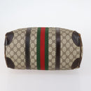 GUCCI GG Supreme Web Sherry Line Shoulder Bag PVC 2 Set Beige Auth gh1006-8