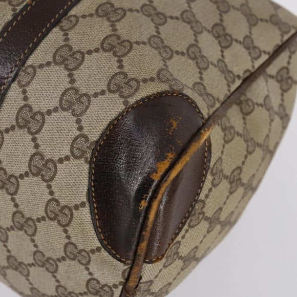 GUCCI GG Supreme Web Sherry Line Shoulder Bag PVC 2 Set Beige Auth gh1006