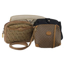 GUCCI Micro GG Supreme Shoulder Bag Canvas Leather 4Set Black Beige Auth gh1007-1