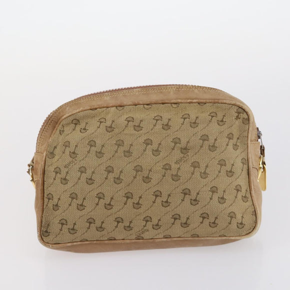 GUCCI Micro GG Supreme Schoudertas Canvas Leer 4-delig Zwart Beige Auth gh1007