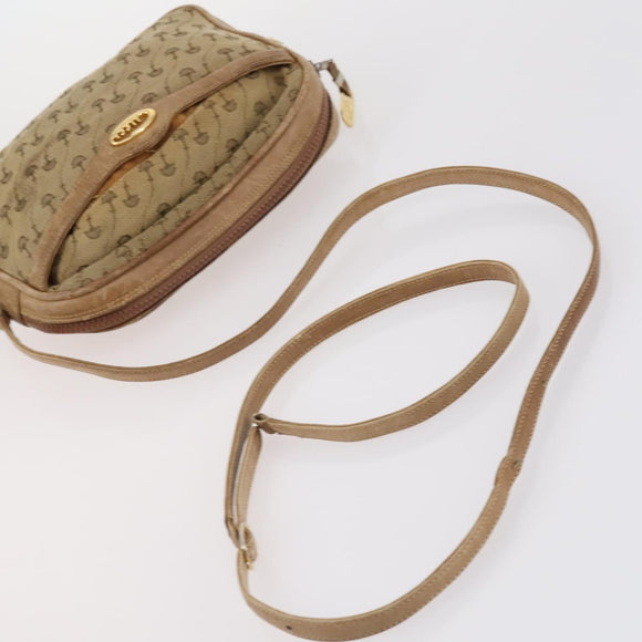 GUCCI Micro GG Supreme Schoudertas Canvas Leer 4-delig Zwart Beige Auth gh1007