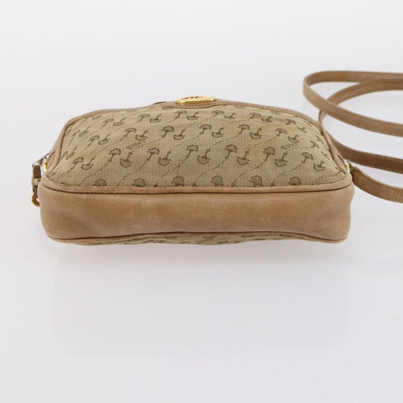 GUCCI Micro GG Supreme Schoudertas Canvas Leer 4-delig Zwart Beige Auth gh1007
