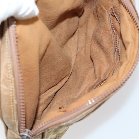GUCCI Micro GG Supreme Schoudertas Canvas Leer 4-delig Zwart Beige Auth gh1007