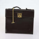 Salvatore Ferragamo Celine Hand Bag Leather 3Set Beige Black Auth gh1011-16