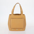 Salvatore Ferragamo Celine Hand Bag Leather 3Set Beige Black Auth gh1011-2