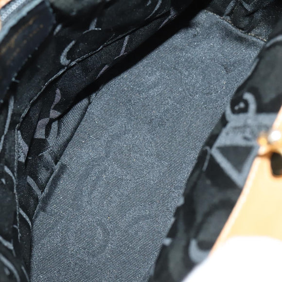 Salvatore Ferragamo Celine Hand Bag Leather 3Set Beige Black Auth gh1011