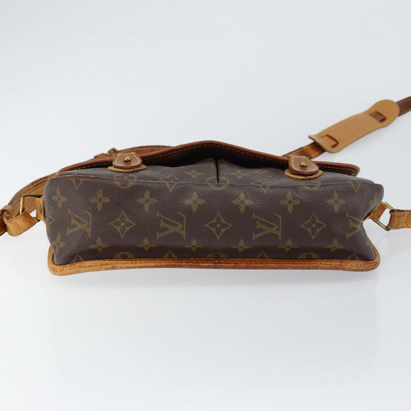 LOUIS VUITTON Monogram Gibeciere MM Shoulder Bag M42247 LV Auth gh1024