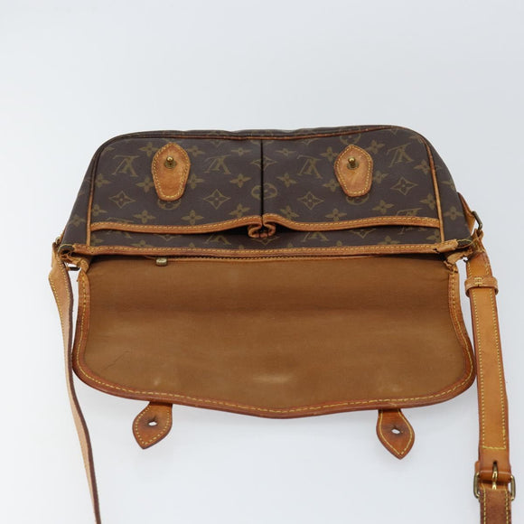 LOUIS VUITTON Monogram Gibeciere MM Shoulder Bag M42247 LV Auth gh1024