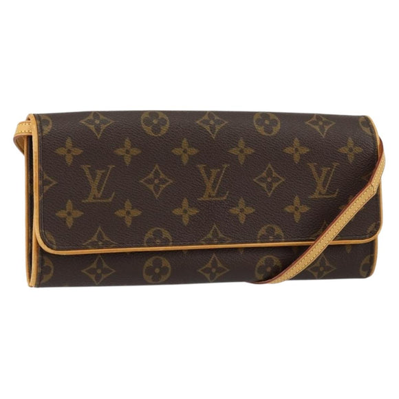 LOUIS VUITTON Monogram Pochette Twin GM Shoulder Bag M51852 LV Auth gh1026