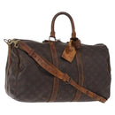 LOUIS VUITTON Monogram Keepall Bandouliere 45 Boston Bag M41418 LV Auth gh1035-1
