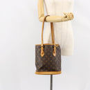 LOUIS VUITTON Monogram Bucket PM Shoulder Bag M42238 LV Auth gh1038-23
