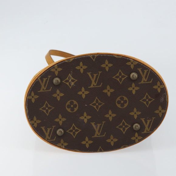 LOUIS VUITTON Monogram Bucket PM Shoulder Bag M42238 LV Auth gh1038