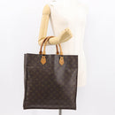 LOUIS VUITTON Monogram Sac Plat Hand Bag M51140 LV Auth gh1042-19